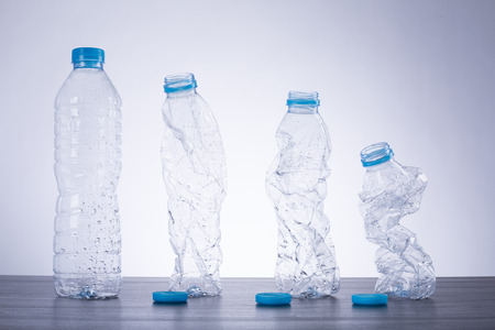 Recycle bottles used plastic can recyclable waste.の写真素材