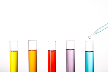 Chemistry flask glassware for test laboratory.の写真素材