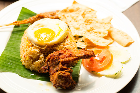 Nasi lemak rice malaysia traditional asian food.の写真素材