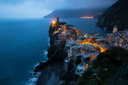 Vernazza village of Cinque Terre ,landscape town in Italy.