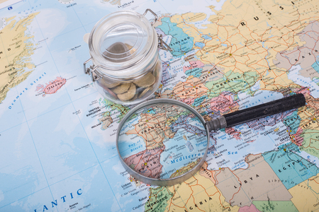 Find the way for search your travel ,road map.の写真素材