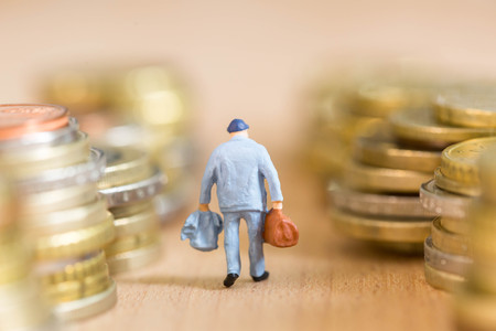 Pension people retirement with money way and happiness with your life.の写真素材