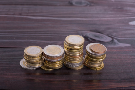 Money coin stack for saving concept.