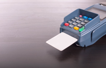 Payment credit card machine. Pay online.