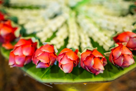Thai wreath flower in the hotel.の写真素材