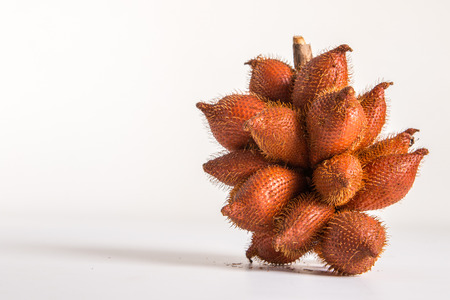 Salacca of Thai fruit with white background.の写真素材