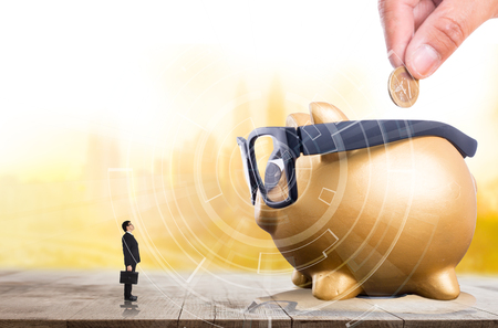 Money money with your online business for deposit budget to investment.の写真素材