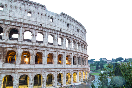 Colosseum rome Italy with white backround.の写真素材