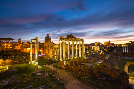 Roman forum landmark of Rome city in Italy.の写真素材