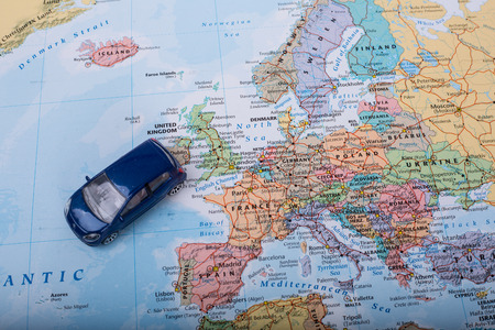 Car budget for travel in Europeの写真素材