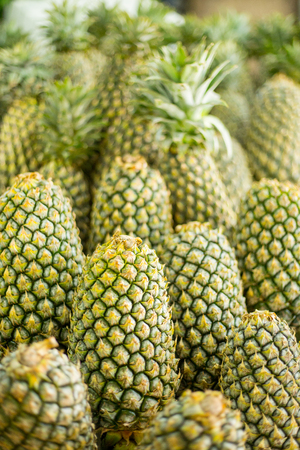 Pine Apple food in fresh market.の写真素材