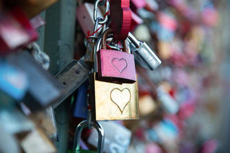 Love lock on Cologne bridge  Germany