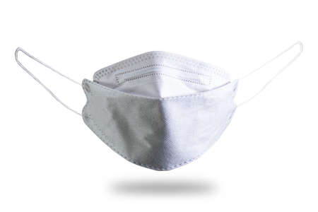 Asian man wear mask virus covid-19 for prevent risk protection.Wear for preventive coronavirus.Isolated person.Thai look for safety in new normal social distance.の写真素材