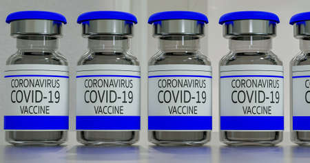 Vaccine bottle for prepare send to support for treatment people.の写真素材