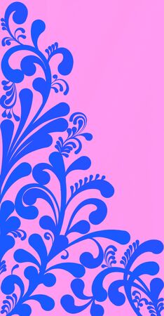 floral design for greeting, wedding ,mother's day. or other cards design ideas ,line art,floral elements for design, floral design isolated on pink backgroundの写真素材