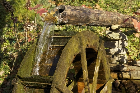Water Wheel with flowing water