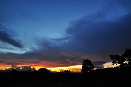 sunset in Thailandの写真素材