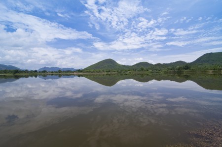 Hua Hin lake landscape,Thailandの写真素材