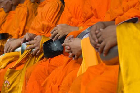 monks in actionの写真素材