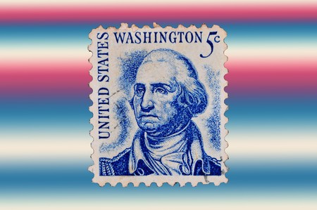 USA - CIRCA 1930: A stamp printed in USA shows Portrait President George Washington circa 1930. のeditorial素材