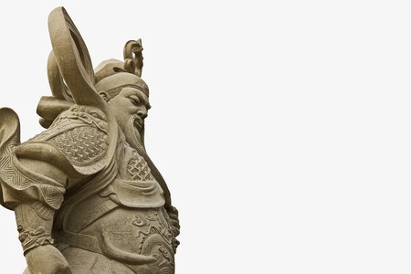 chinese stone doll in Thai temple,Thailandの写真素材