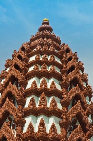 Thai pagoda in Thai templeの写真素材