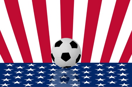 football on the USA flag nationの写真素材