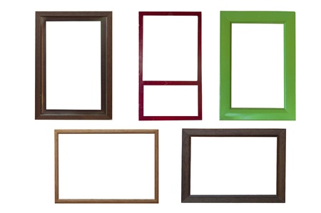 wooden frame isolated on white background
