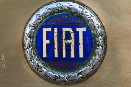  Hua Hin - December 17: Fiat Tipo 509 Year 1926 logo display in Hua Hin Vintage Car Parade  2011 Sofitel Centara Grand Resort & Villas Hua Hin on December 17, 2011 in Hua Hin, Thailand.のeditorial素材