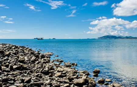 beautiful Hua Hin beach in Thailandの写真素材