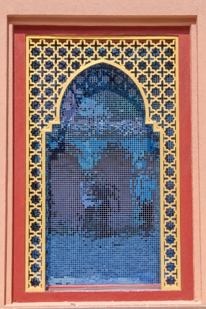 background of morocco style wallの写真素材