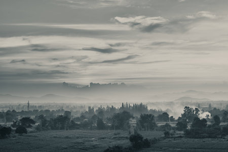 beautiful sunset in Thailandの写真素材