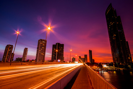 landscape of Bangkok City at night time