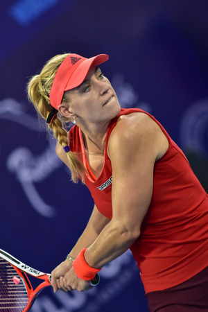 hua Hin Thailand - Jan 1 : World No.10 Tennis player Angelique Kerber from Germany in World Tennis...