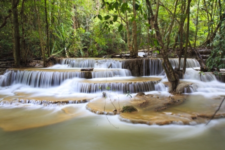 Waterfall in Kanchanaburiの写真素材