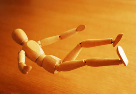 A mannequin falling downの写真素材