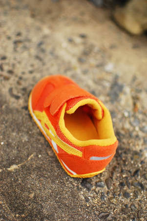 Childre's shoes fallingの写真素材
