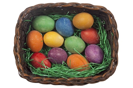 Beautifully decorated Easter eggsの写真素材