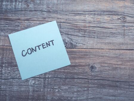 Handwriting text Content . Concept meaning believe that content is central to the success of a websiteの写真素材