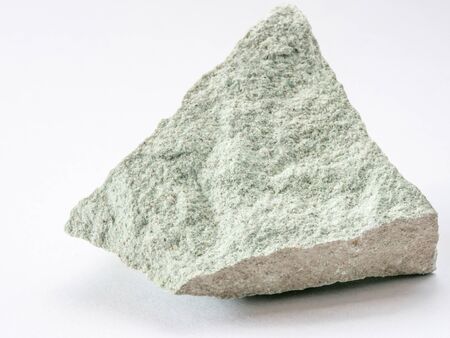 Zeolite natural  raw stones on white background.Macro shot