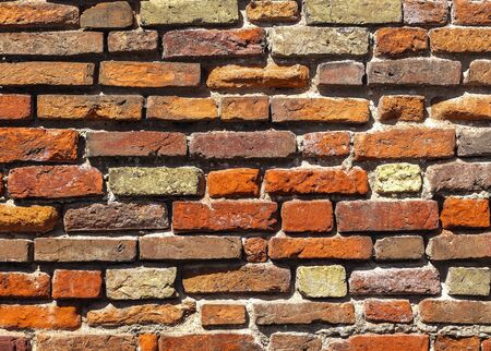 Colourful brick weaving architectural background texture