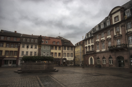 Heidelberg / Germany - January 1 - 2016 : City square of Heidelberg at New's year Dayのeditorial素材