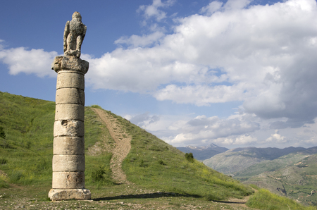 Karakush funerary monument near mount Nemrutの写真素材