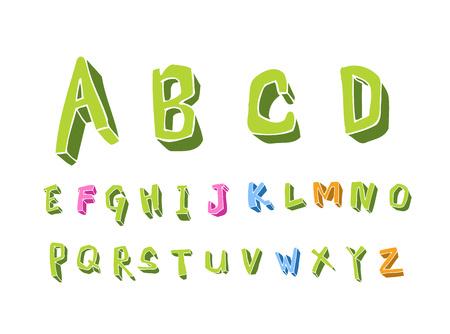 Vector fonts, Handwritten calligraphy with uppercase letters.のイラスト素材