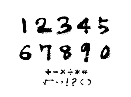 Handwritten calligraphy vector fonts.のイラスト素材