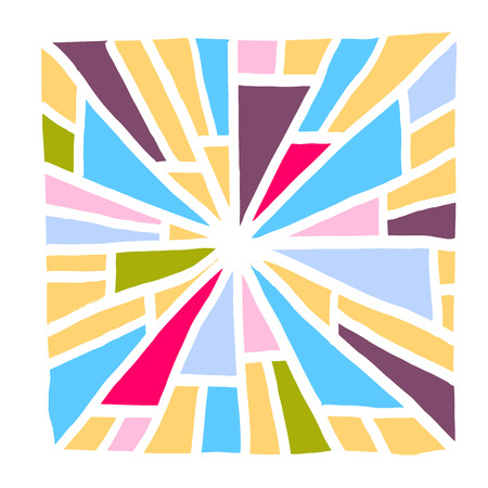 zen tangle pattern / Hand drawn mosaic illustrations - vectorのイラスト素材