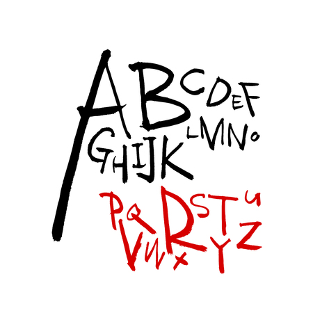 Vector fonts Handwritten calligraphyのイラスト素材