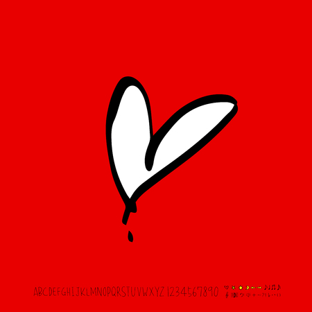 Heart pattern / Hand drawn heart sketch - vectorのイラスト素材