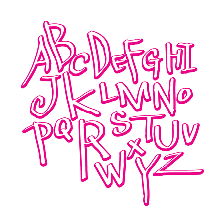 Vector fonts / Handwritten calligraphyのイラスト素材