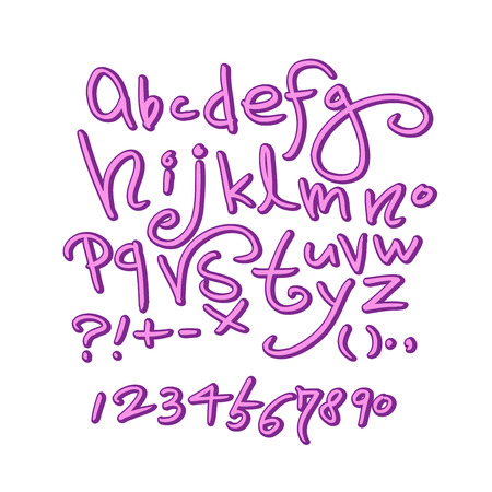 Vector fonts / Handwritten calligraphyのイラスト素材